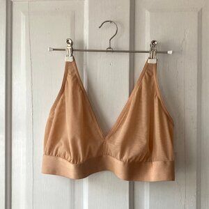 Parade Plunge Bralette Sexy Silky Mesh 2+ / 36DDD Clay (tan)